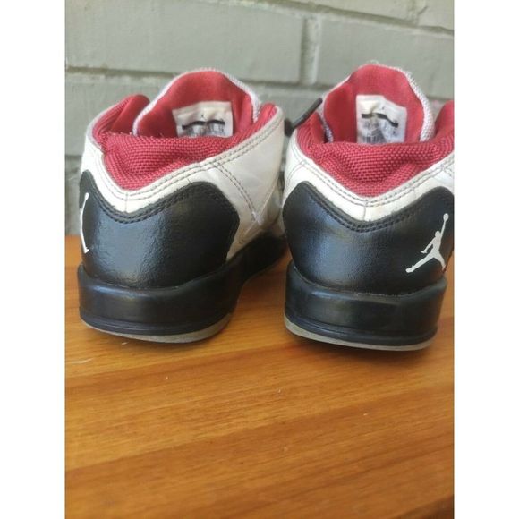 Nike Air Jordan Flight Origin Youth Sz 13C White Black Red Shoes 602669-101 - Picture 4 of 6